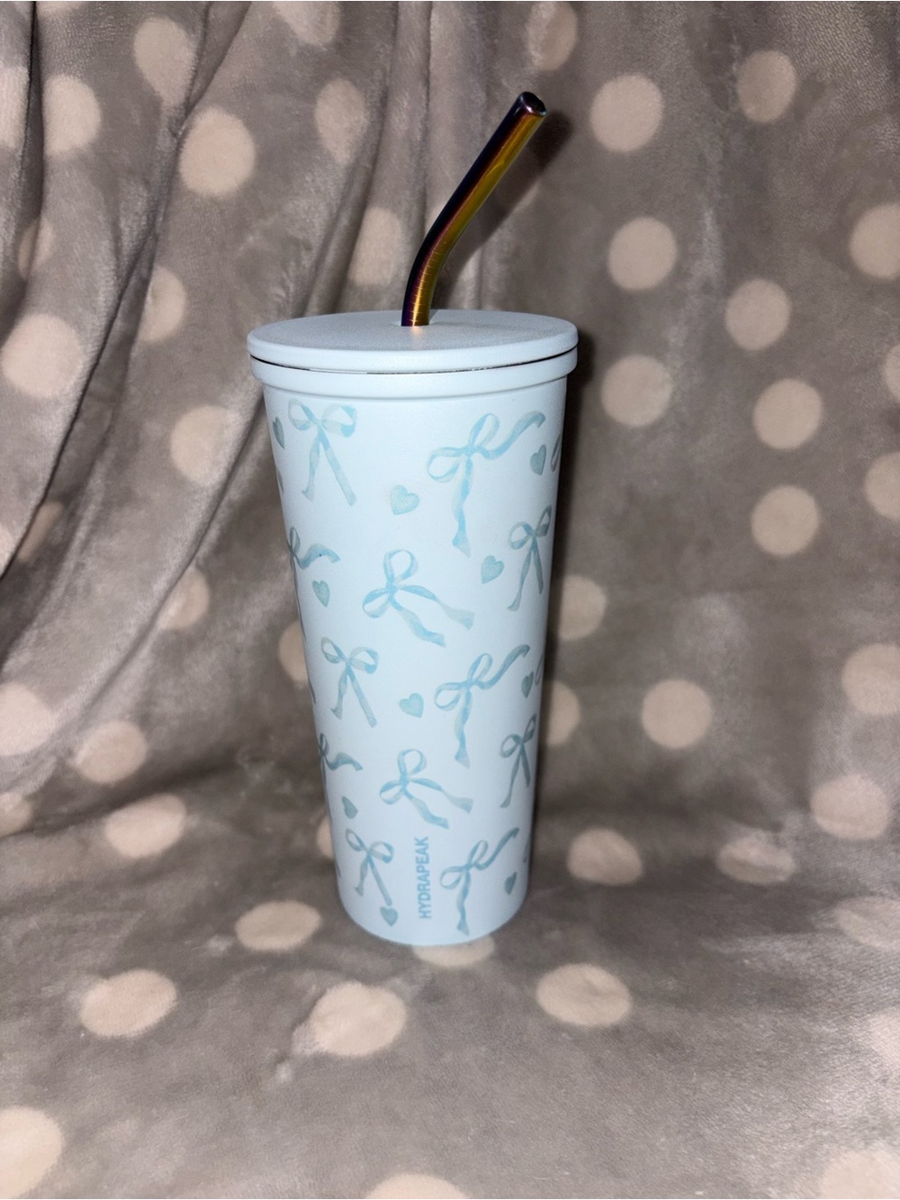 Hydrapeak Artisan Collection Tumbler - Blue Bow Coquet - NWOT